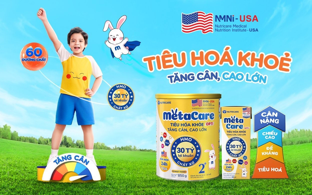 alt text: Hình ảnh sản phẩm Metacare Opti 2+ của Nutricare