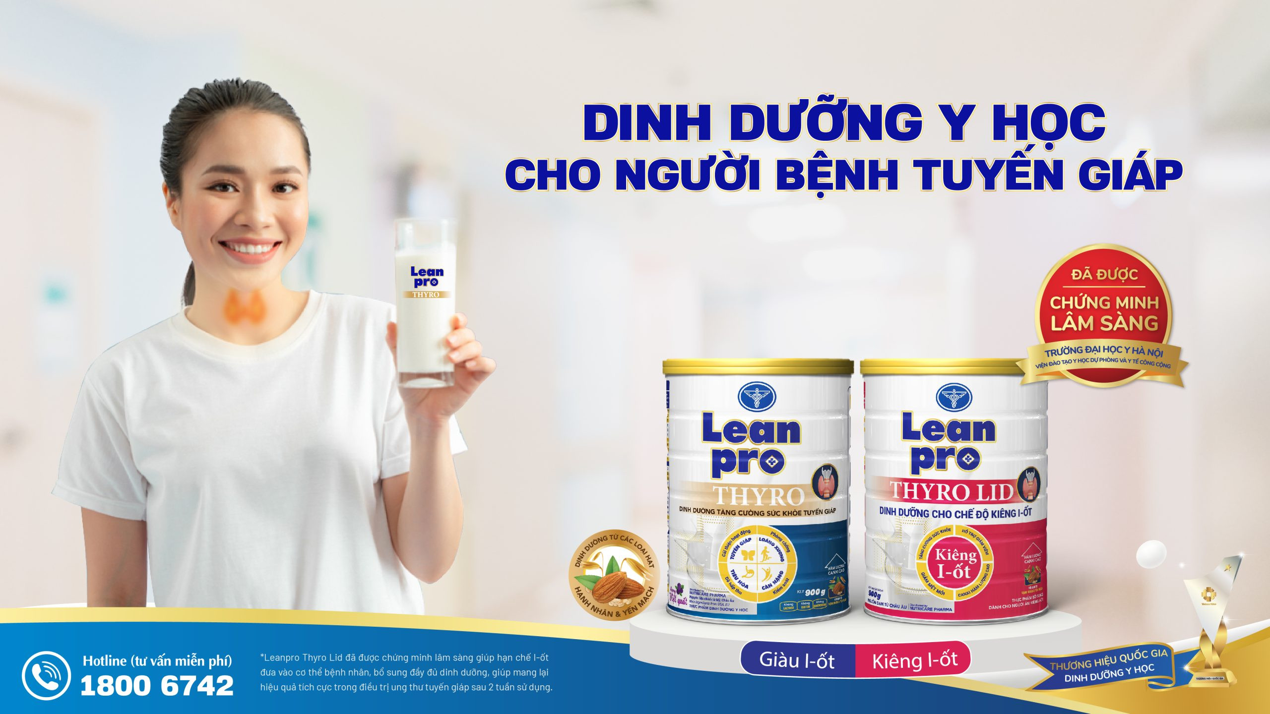 Leanpro Thyro và Leanpro Thyro LID – Dinh dưỡng chuyên biệt cho bệnh ung thư tuyến giáp