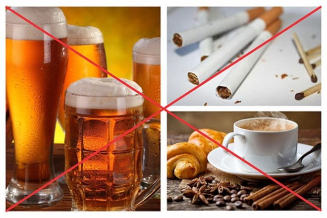 Rượu bia, thuốc lá, cà phê là những thứ cần tuyệt đối tránh sau khi mổ tim
