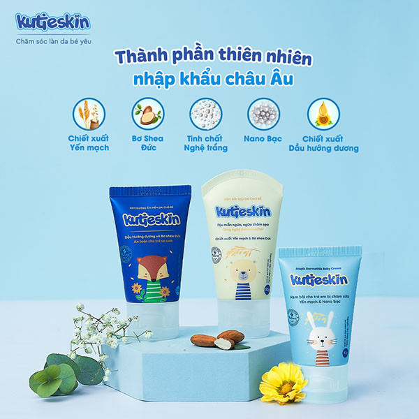 Kutieskin – Giải pháp chăm sóc da bé toàn diện từ thiên nhiên