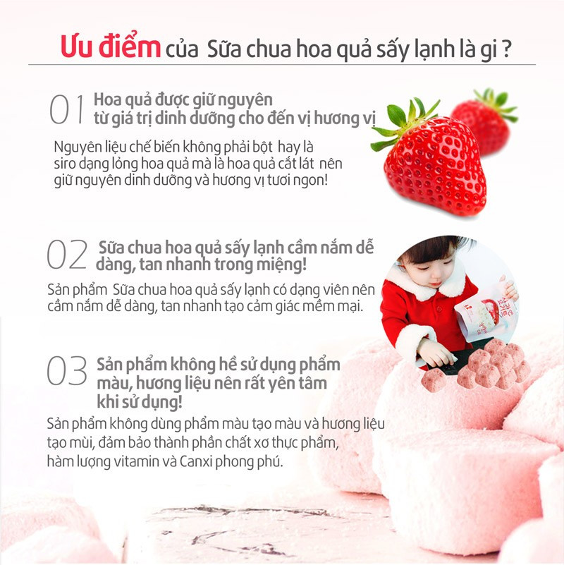 Bé ăn ngon, mẹ an tâm cùng sữa chua hoa quả sấy lạnh Bebedang