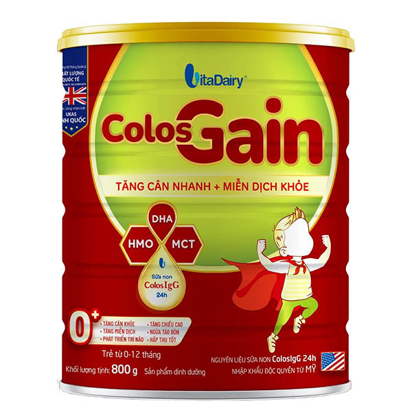Sữa công thức Colos Gain cho trẻ 0-6 tháng